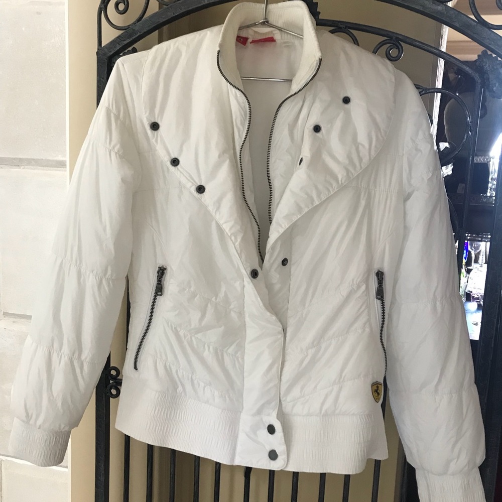Ferrari down jacket white